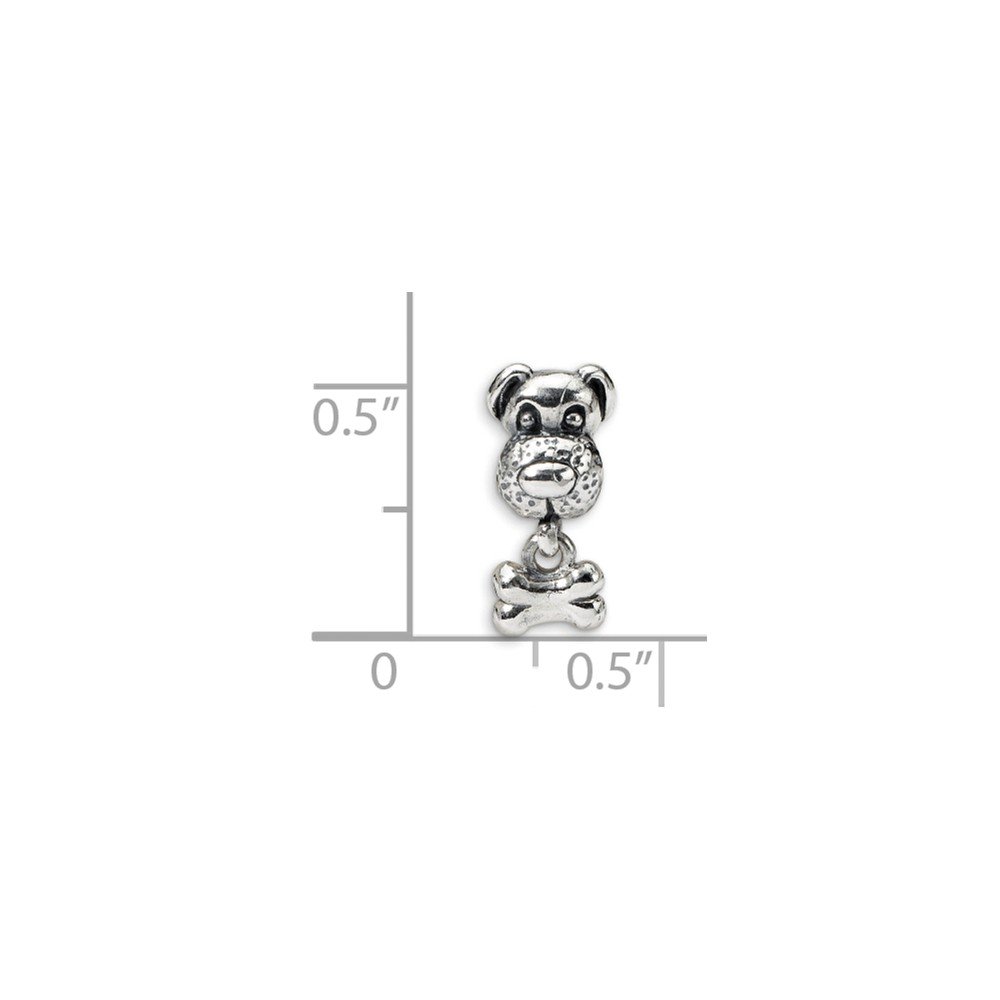 925 Sterling Silver Dog and Bone Bead for Kids - Durable & Hypoallergenic Jewelry for Everyday Wear, Birthdays & Gifts