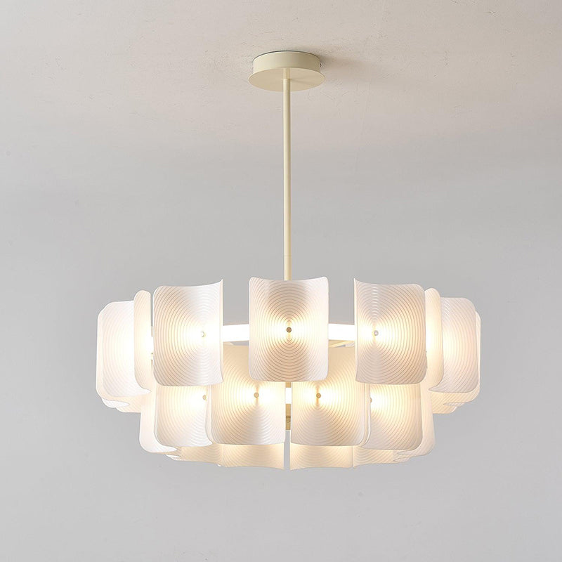 Elegant Fingerprint Chandelier - Modern Crystal Ceiling Light Fixture for Dining Room, Living Room & Bedroom | Energy Efficient LED Lighting for Home Decor