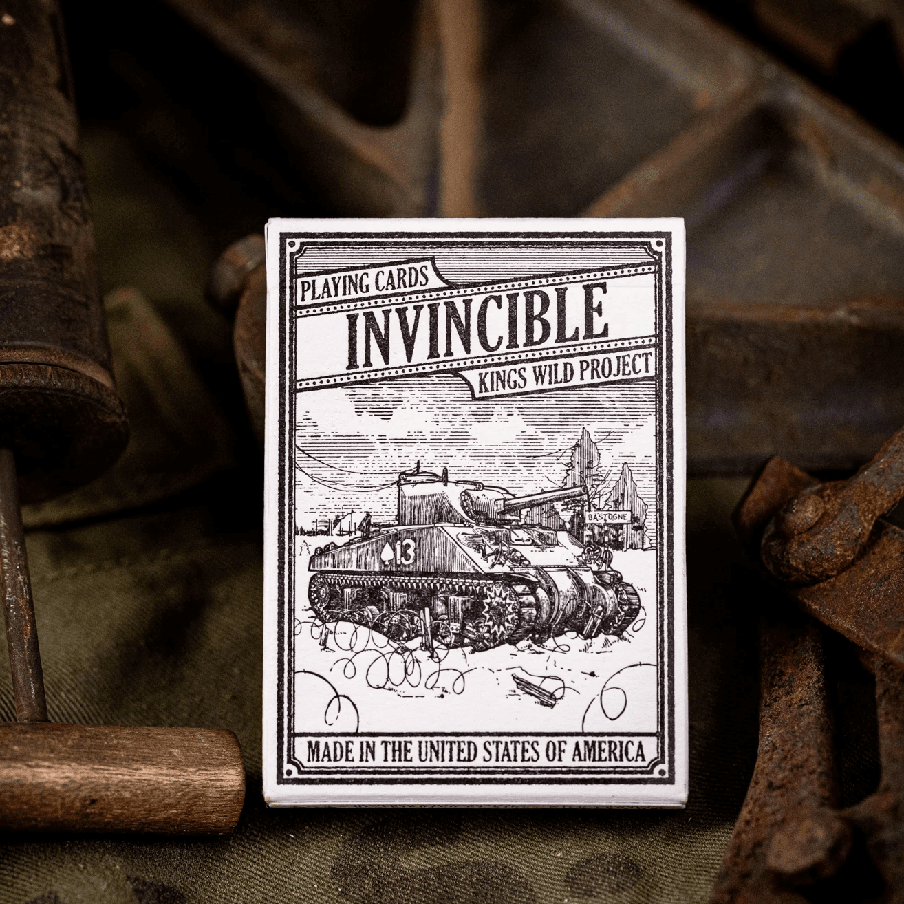 Invincible Sherman Tank Playing Cards - WW2 Military Themed Deck for Poker, Magic Tricks & Collectors | Perfect for Game Nights & History Enthusiasts