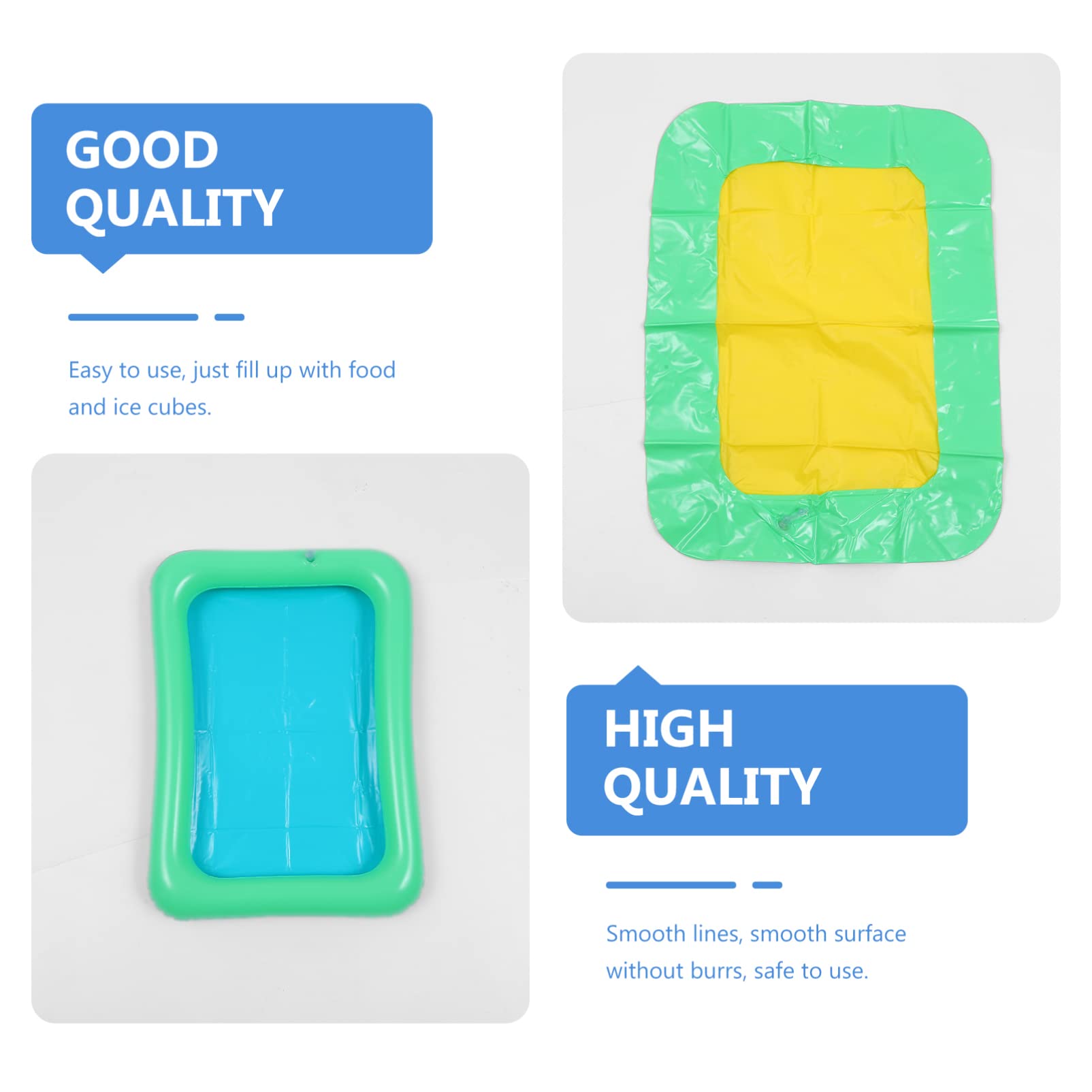 4PCS Inflatable Floating Tray for Pool Party - Ice & Drink Server