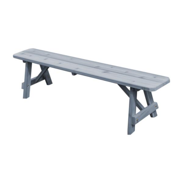 Red Cedar Traditional Backless Bench - Rustic Wooden Garden Bench for Outdoor Patio, Porch, and Lawn Decor | Perfect for Entryway, Living Room, or Backyard Seating