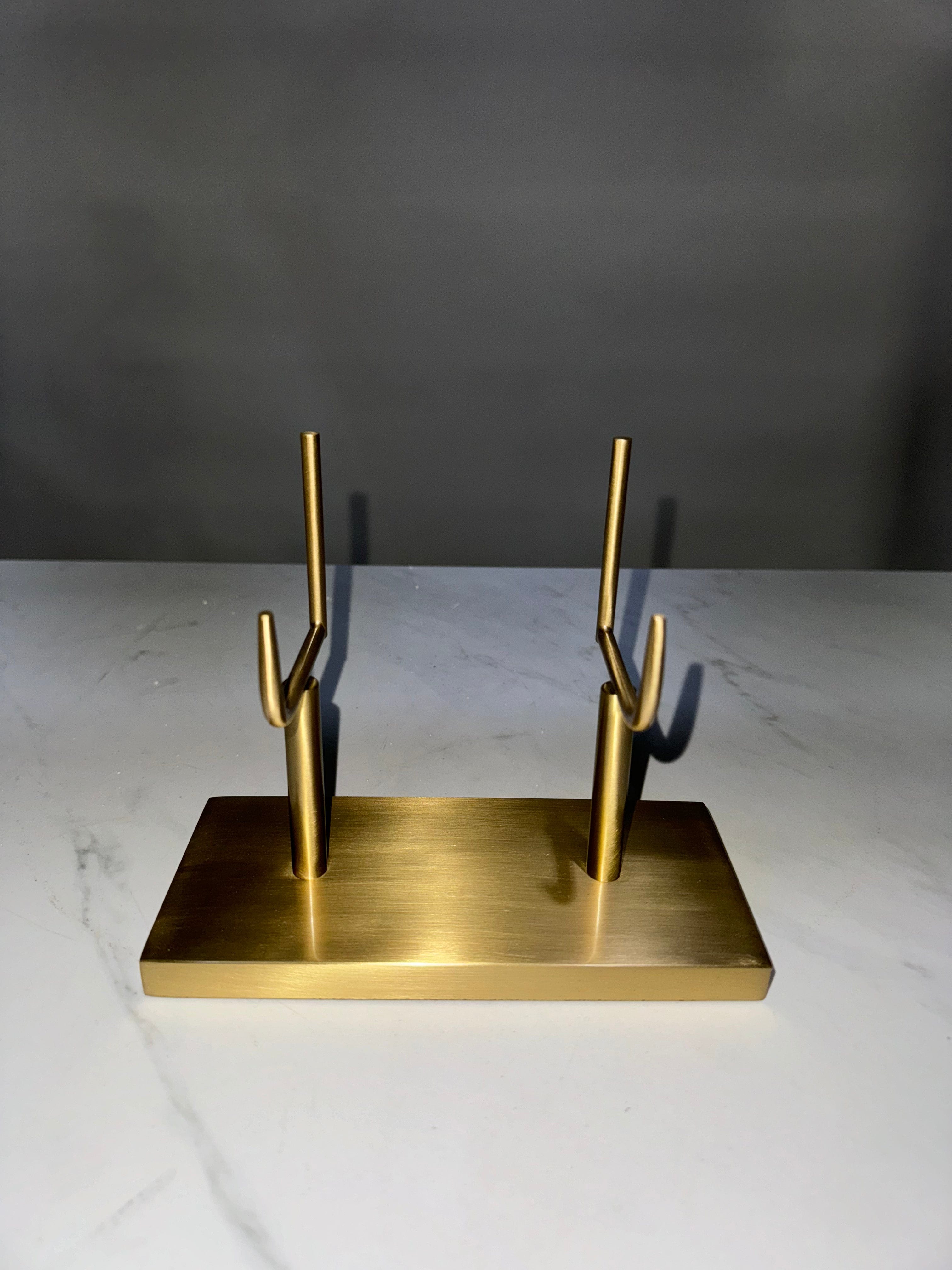 Premium Gold Powder Coated Mineral Display Stand - 7.5