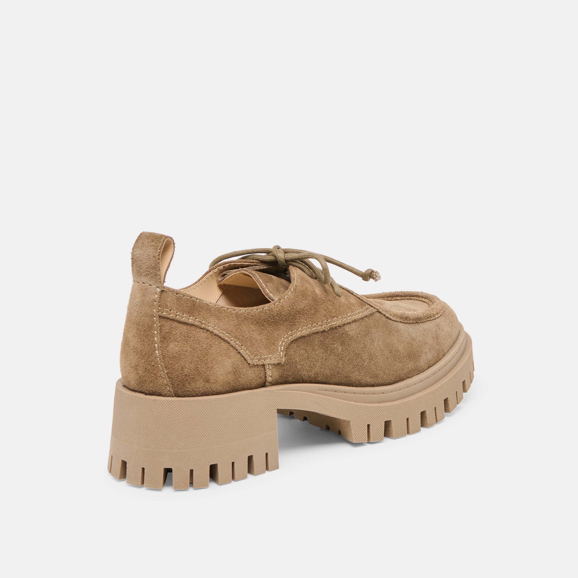 MILZA Loafers for Women - Olive Suede Slip-On Shoes - Comfortable & Stylish Casual Footwear for Work, Travel & Everyday Wear