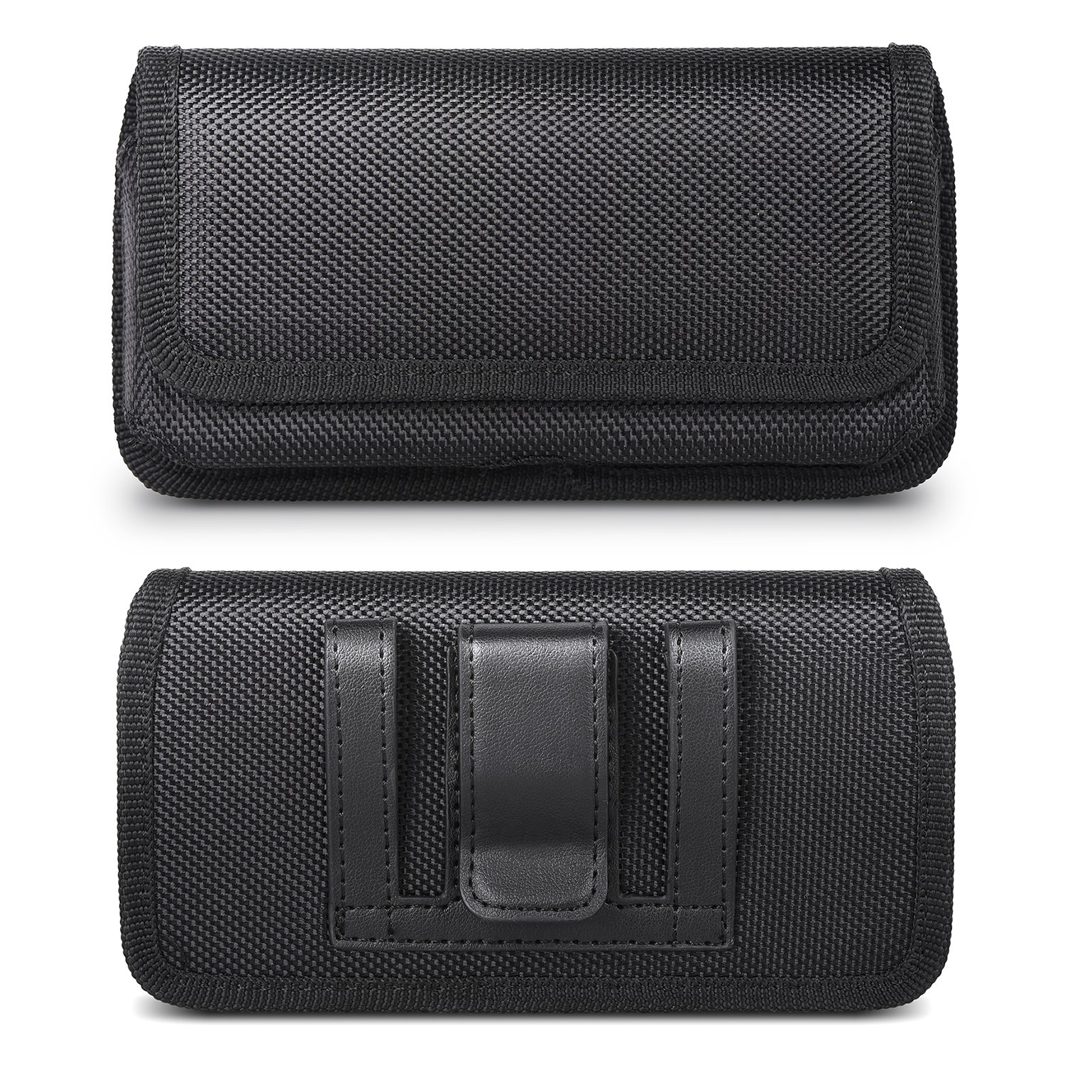 Rugged Nylon Belt Holster Case for iPhone 13 12 11 XR - Heavy Duty Phone Pouch with Belt Clip & Loops, Compatible with iPhone XR (Fits with Case On) - Perfect for Outdoor Work, Hiking, and Active Lifestyles