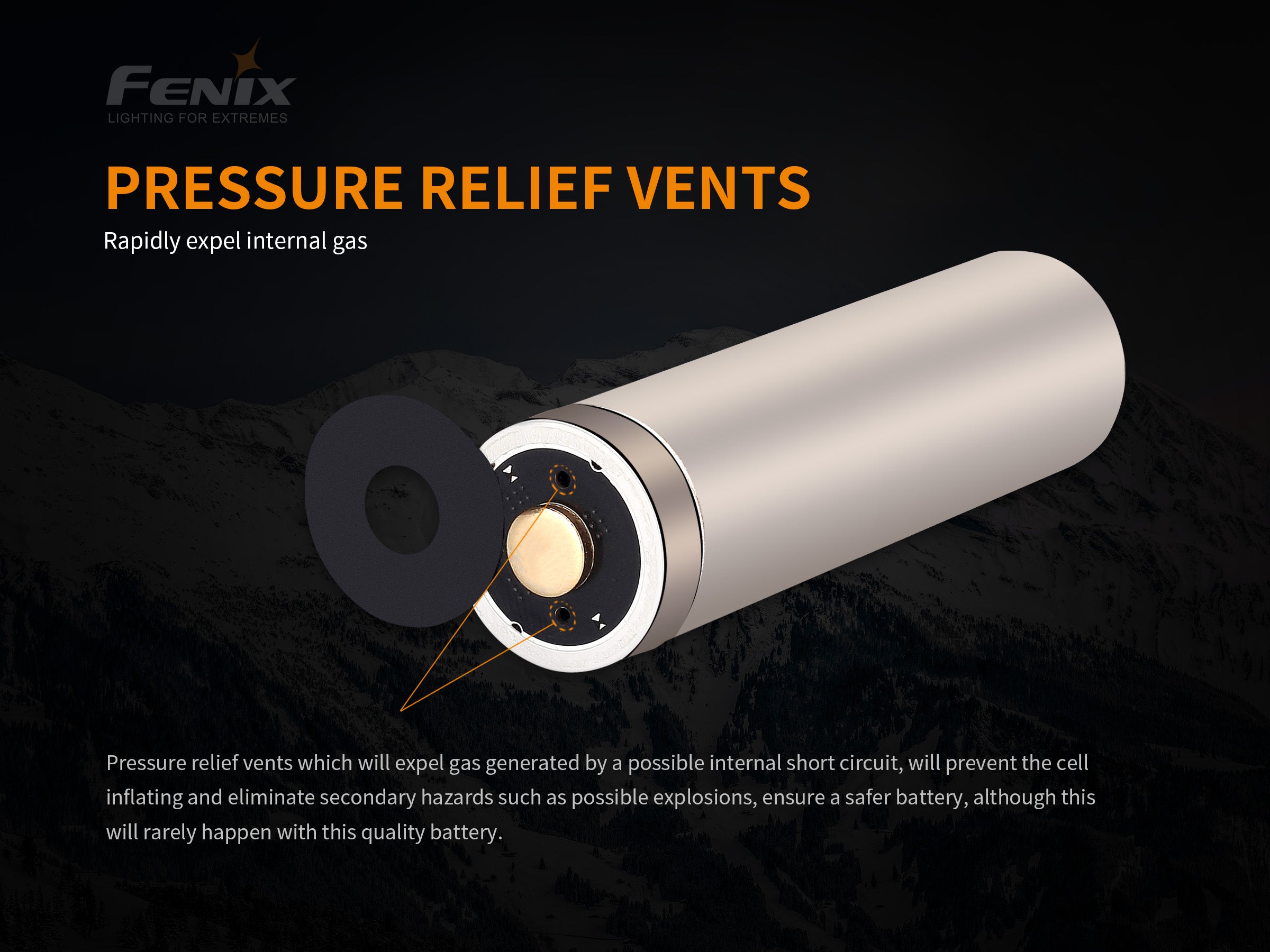 Fenix 21700 Rechargeable Li-ion Battery 5000mAh V2 - High Capacity Power for Flashlights, Headlamps & Outdoor Gear