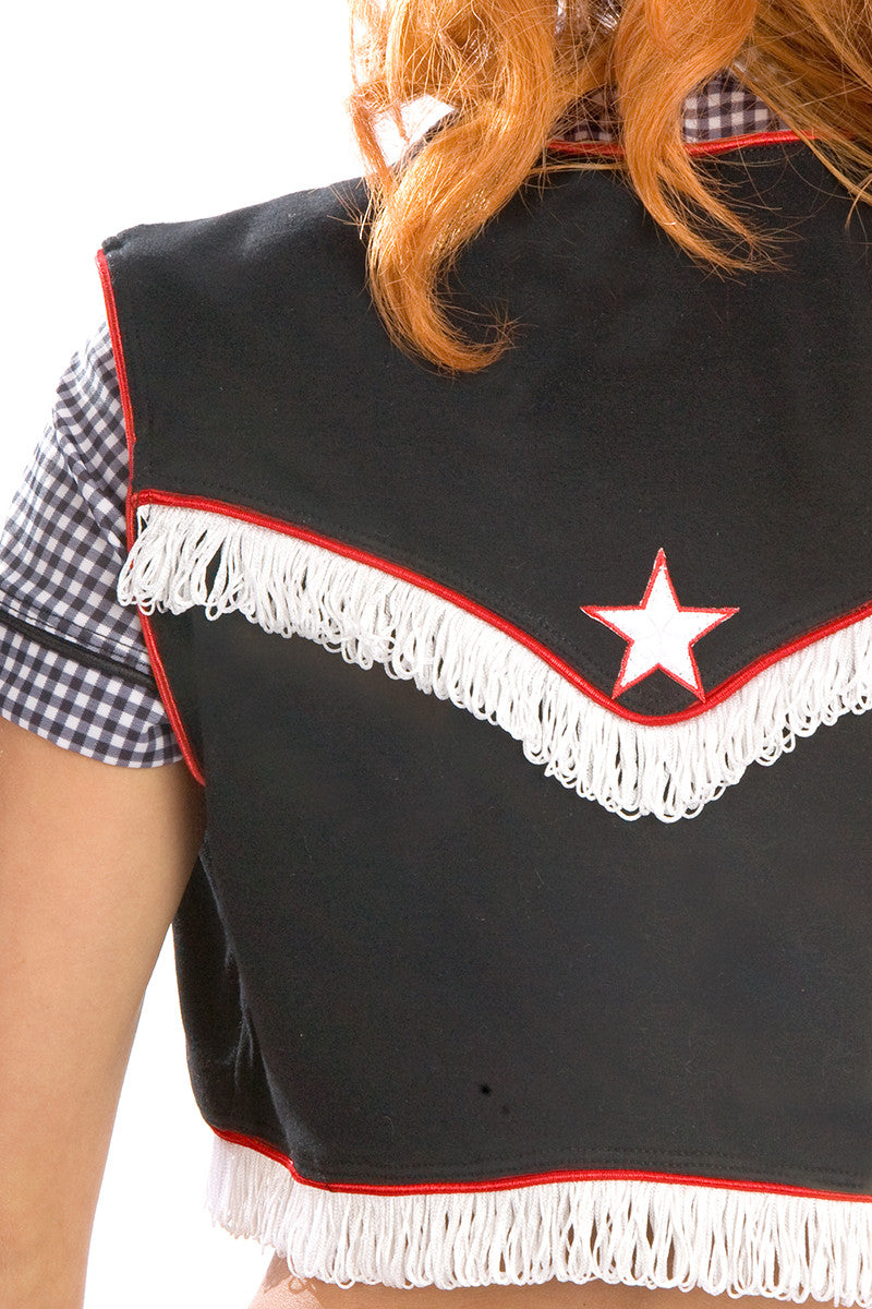 Little Buckaroo Vest for Kids - Western Style Denim Vest with Snaps - Perfect for Cowboy Costumes, Rodeo Events & Western Themed Parties