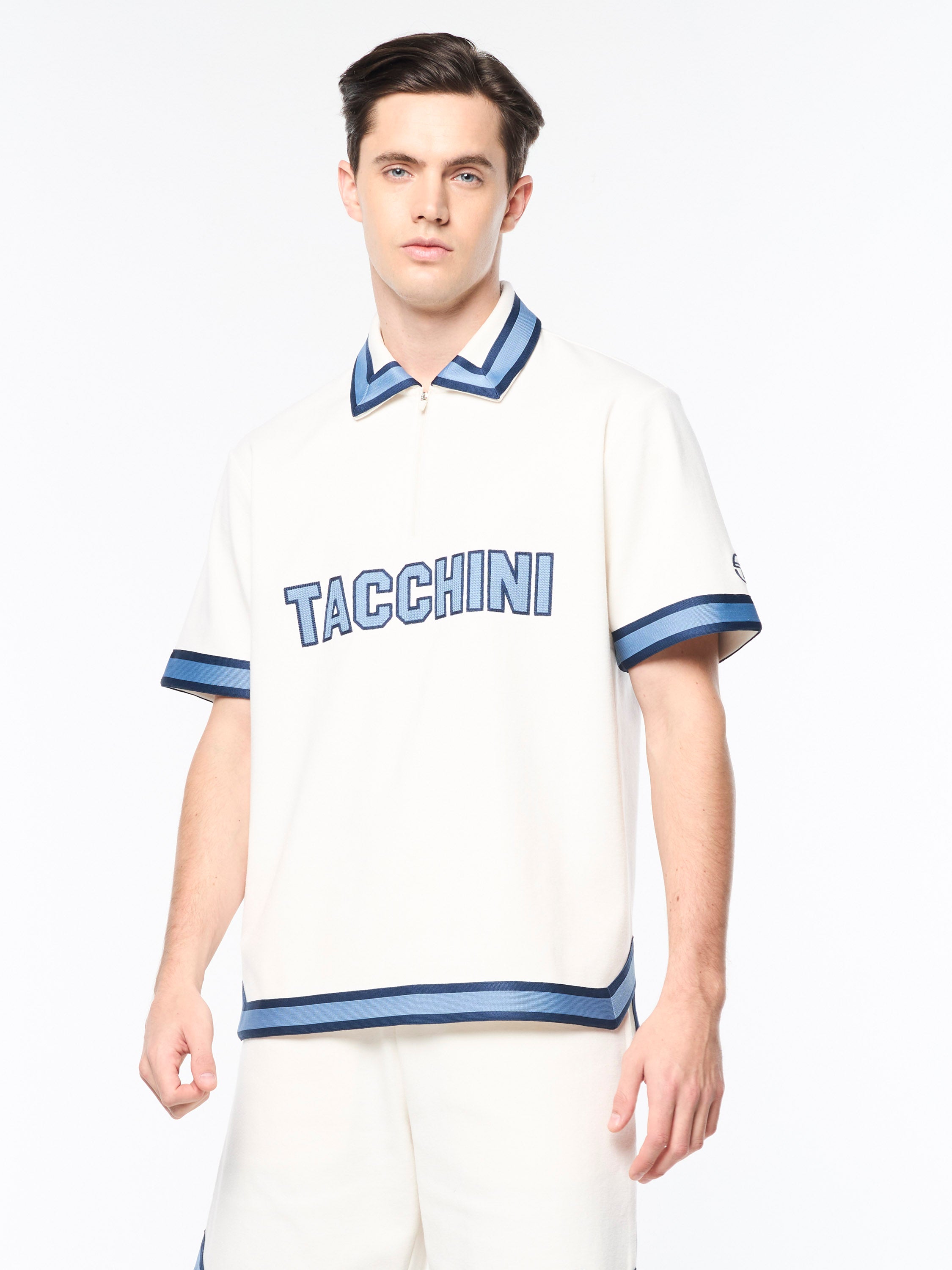 Tito Polo Shirt for Men - Soft Cotton Short Sleeve Casual Tee with Gardenia Print | Perfect for Summer Outings, Beach Vacations & Weekend Wear