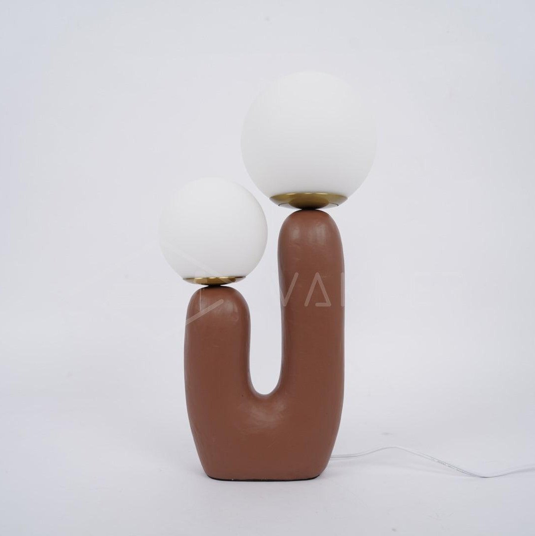 Oo Rough Table Lamp - Modern Industrial Bedside Lighting for Living Room, Bedroom & Office - Dimmable LED Desk Lamp with Adjustable Brightness