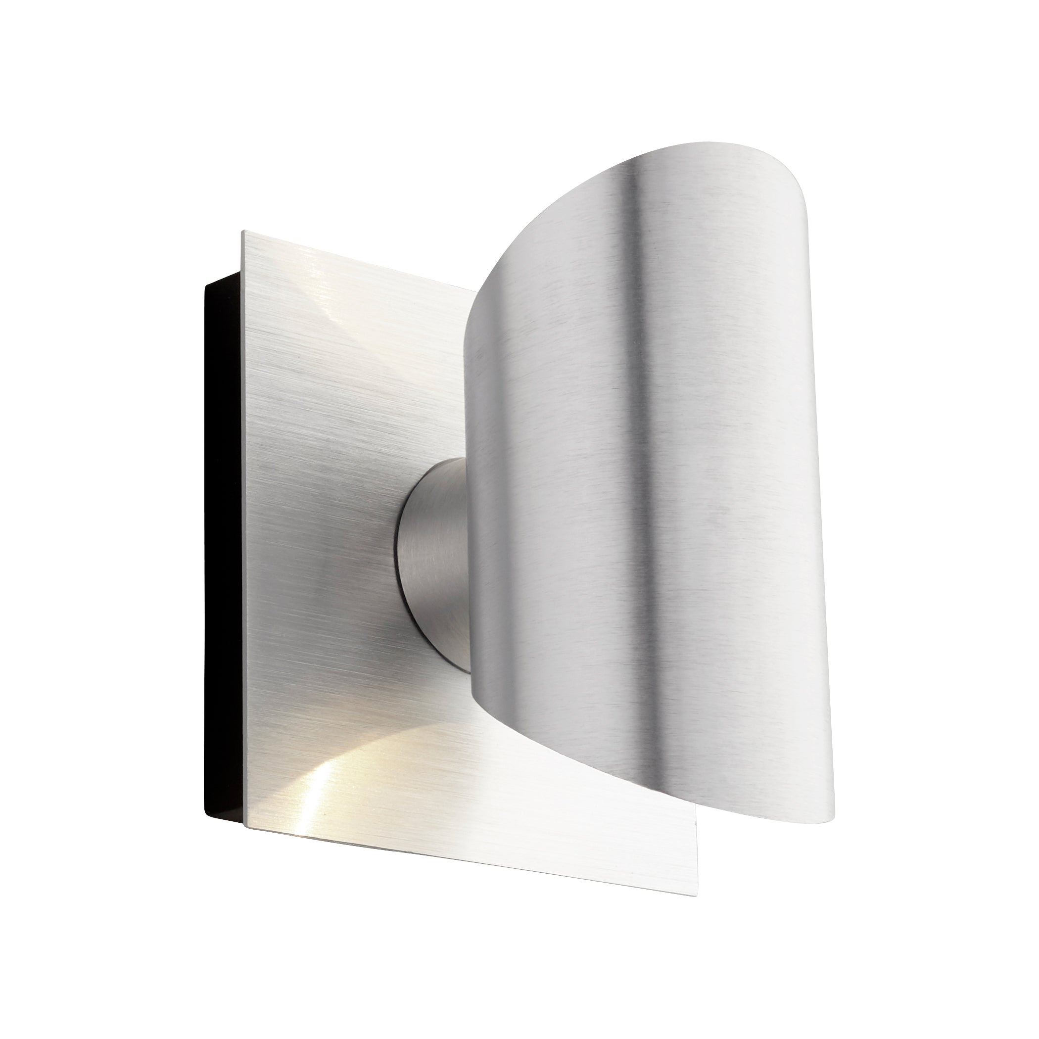 Oxygen Caliber 3 733 16 Outdoor Wall Sconce Light - Brushed Aluminum Finish - Waterproof Exterior Lighting for Patio, Garden, and Porch