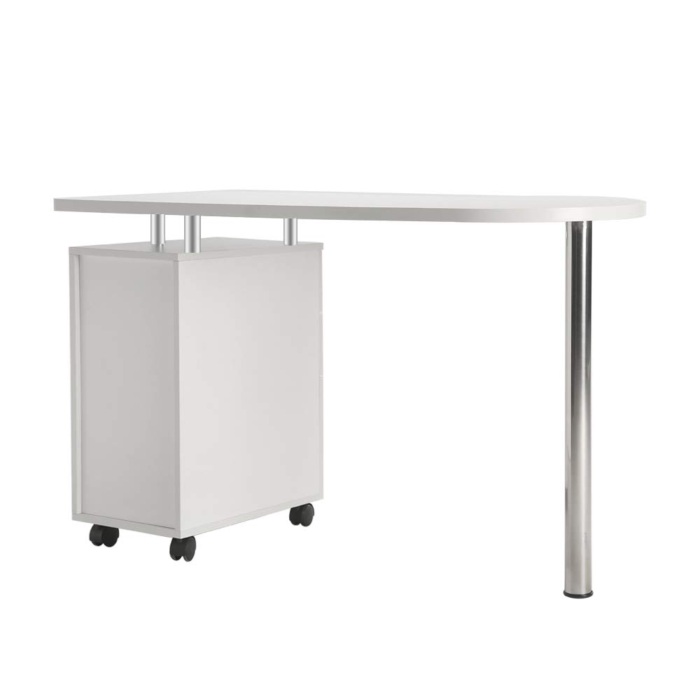 Professional Nail Table Manicure Table for Salon & Home Use - White Beauty Nail Desk Workstation with Storage Drawer | Perfect for Manicurists, Nail Techs & DIY Nail Care