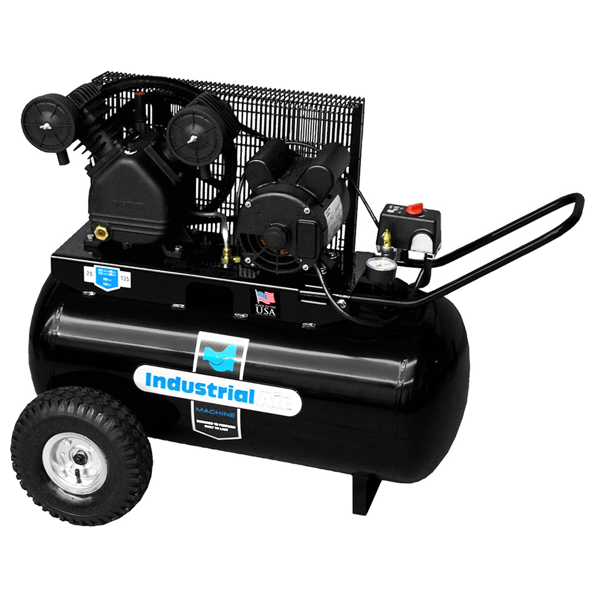 Industrial Air IP1682066.MN 120V 20-Gallon 1.6HP Horizontal Air Compressor - Powerful & Quiet for Home Garage, Workshop & DIY Projects