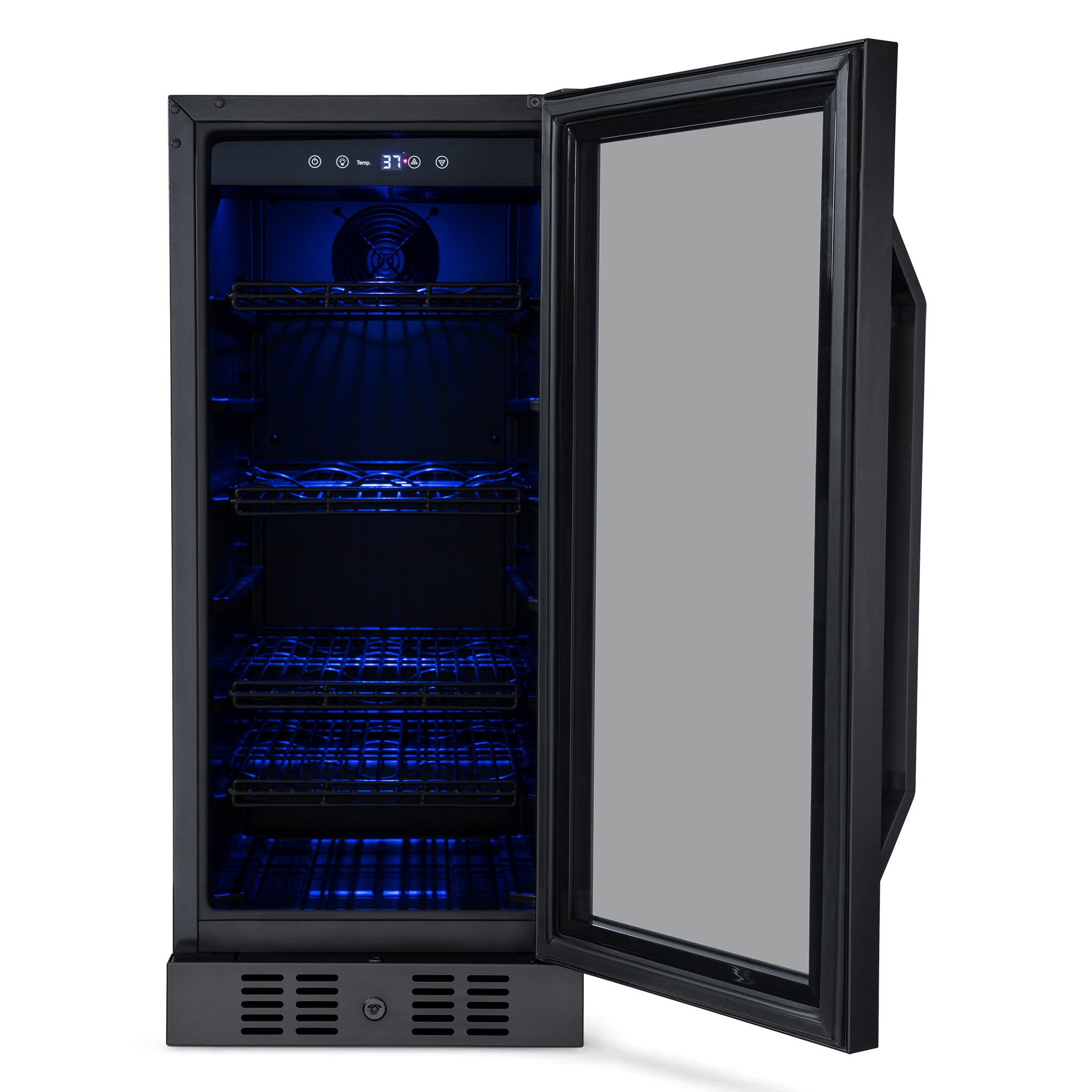 Newair® 80 Can 33 Bottle Built-In Black Beverage Refrigerator - Perfect for Home Bars, Office, and Party Drink Storage