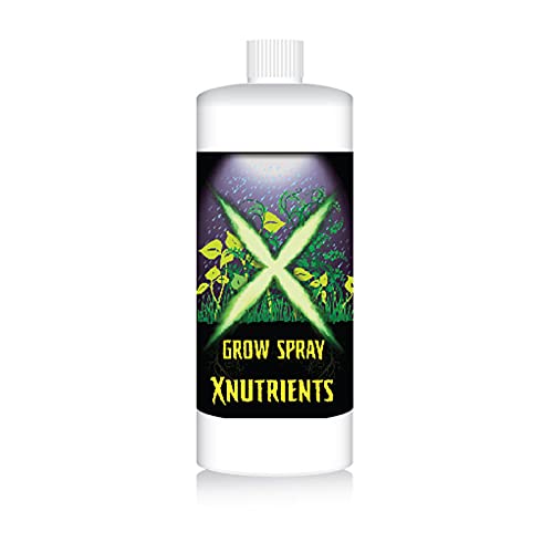 X Nutrients Grow Spray 1 Quart - Organic Plant Growth Booster for Indoor & Outdoor Gardens - Perfect for Vegetables, Flowers, and Hydroponics