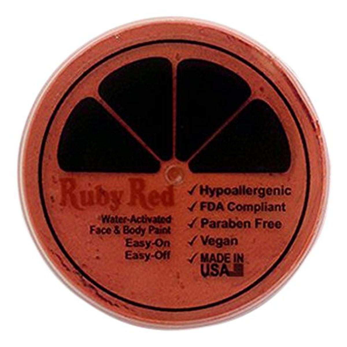 Professional Ruby Red Face Paint - 75ML (2.5oz) for Halloween, Cosplay & Body Art | Non-Toxic, Vibrant Orange Color | Safe for Kids & Adults