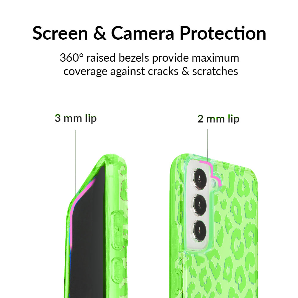 Samsung Phone Case - Key Lime Leopard Print Design | Protective Cover for Galaxy S Series | Trendy & Durable for Everyday Use