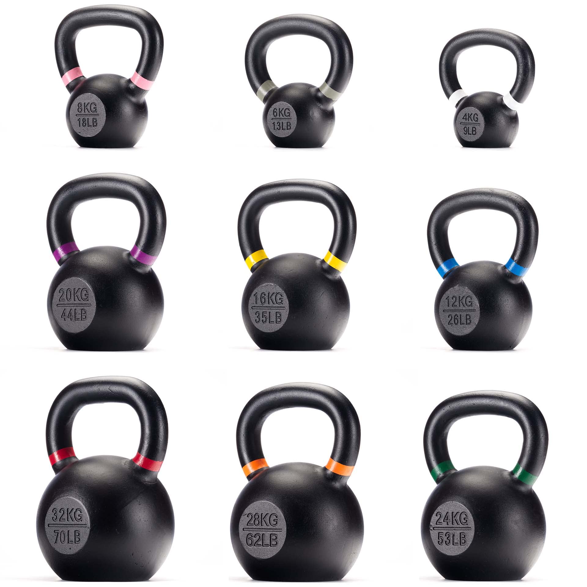 MAGMA Cast Iron Kettlebell Weights for Strength Training, Conditioning, Weightlifting & Functional Fitness - Perfect for Home Gym, CrossFit, HIIT Workouts & Full-Body Exercises