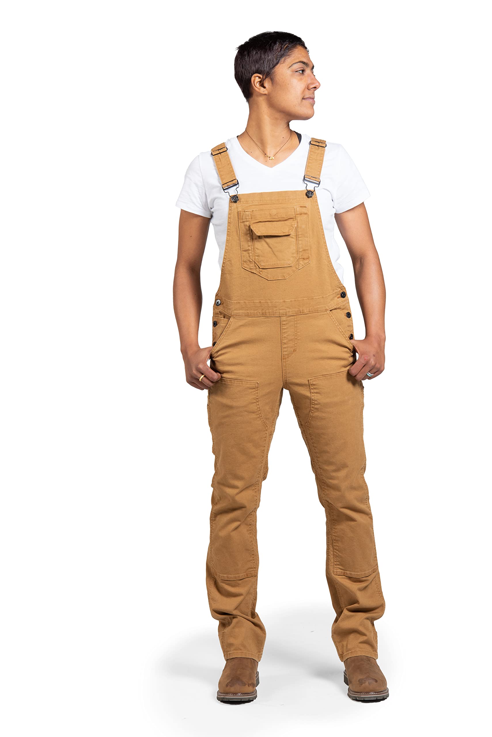 Durable Women's Dovetail Workwear Overalls with 13 Pockets - Heavy Duty Denim Coveralls for Farming, Construction & Outdoor Work