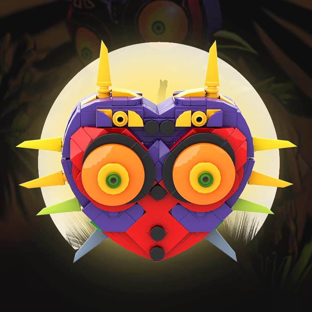 The Legend of Zelda: Majora's Mask Building Kit - 301-Piece BOTW Inspired Construction Set with Display Stand | Perfect Gift for Kids Ages 6-12 | Creative Building Toys for Home Decor, Gaming Room Display & Collector's Showcase