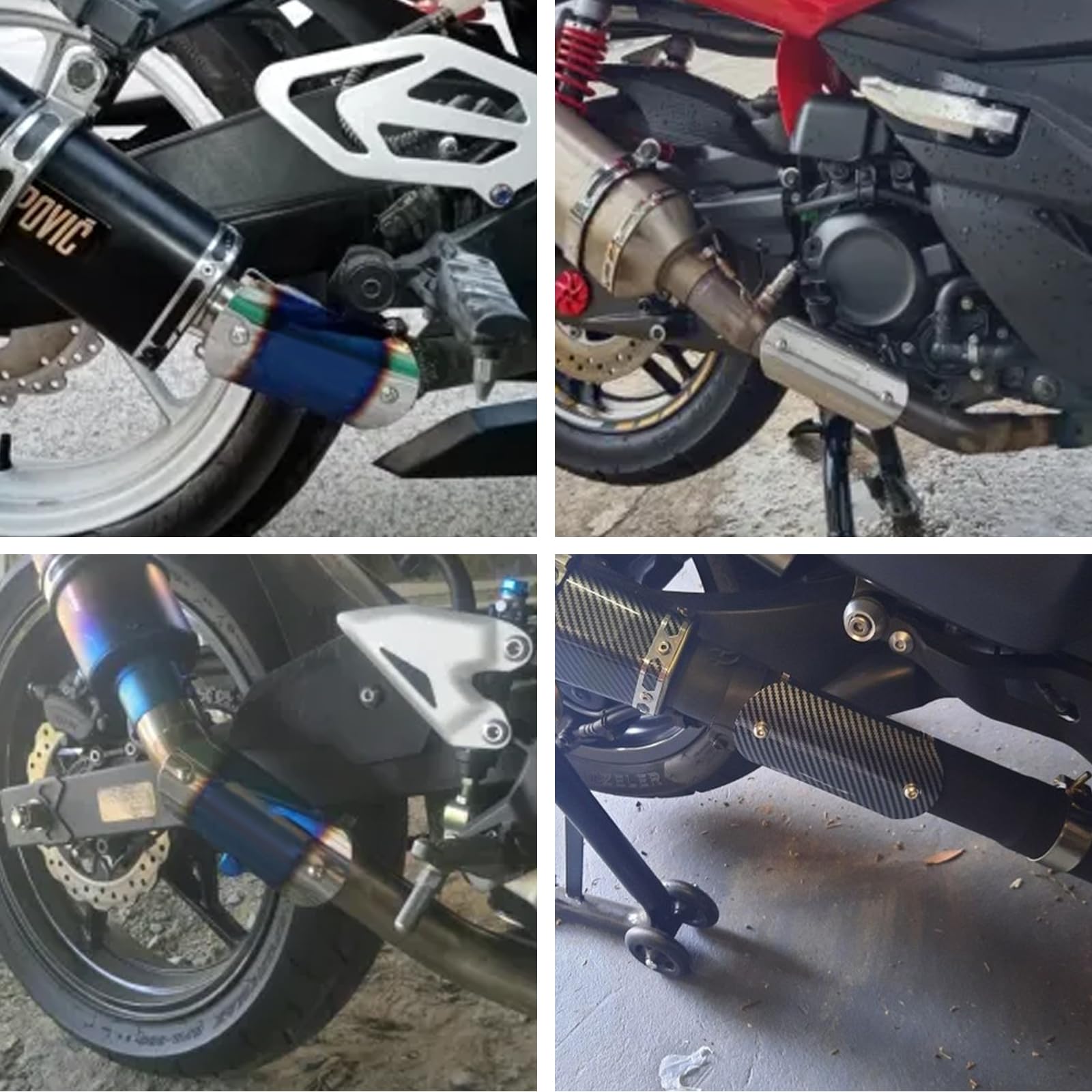 High-Quality Exhaust Heat Shield & Muffler Pipe Cover - Stainless Steel with Carbon Fiber Look - Universal Fit for Cars, Trucks & Motorcycles - Protects Against Heat Damage for Enhanced Performance & Safety