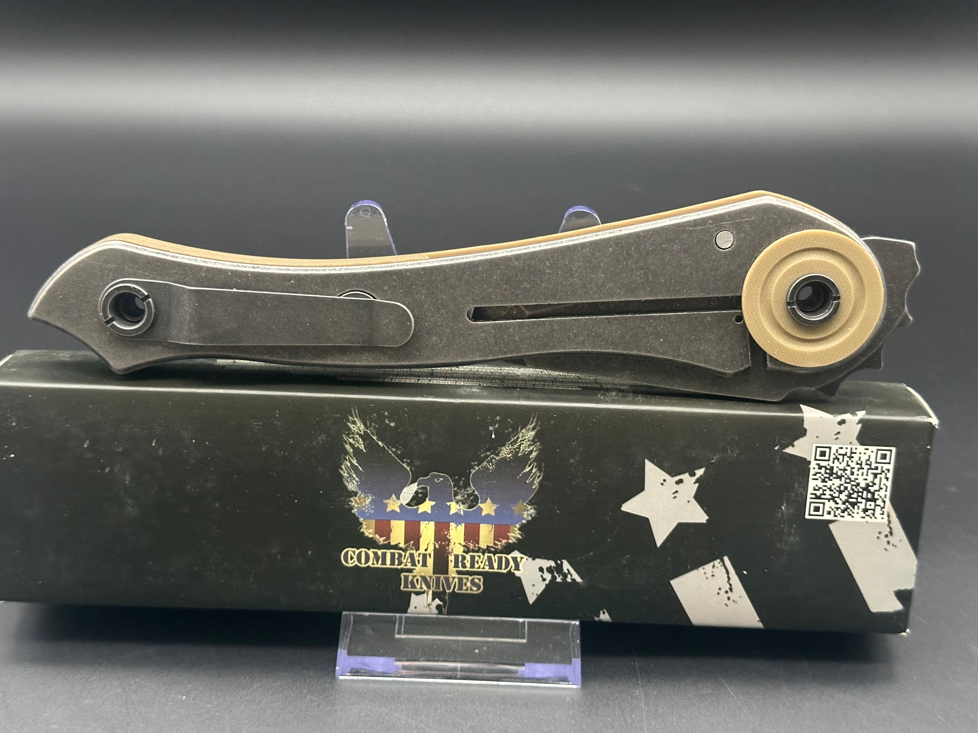 Combat Ready Knives E.D.A. Everyday Axe - Tan G10 Handle, 2.5