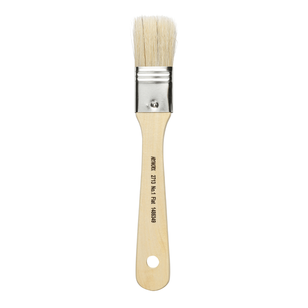 Artworx 2713 Flat Paint Brush - Size 1 (25mm) for Acrylic, Oil & Watercolor Painting - Perfect for Canvas, Wood & DIY Art Projects