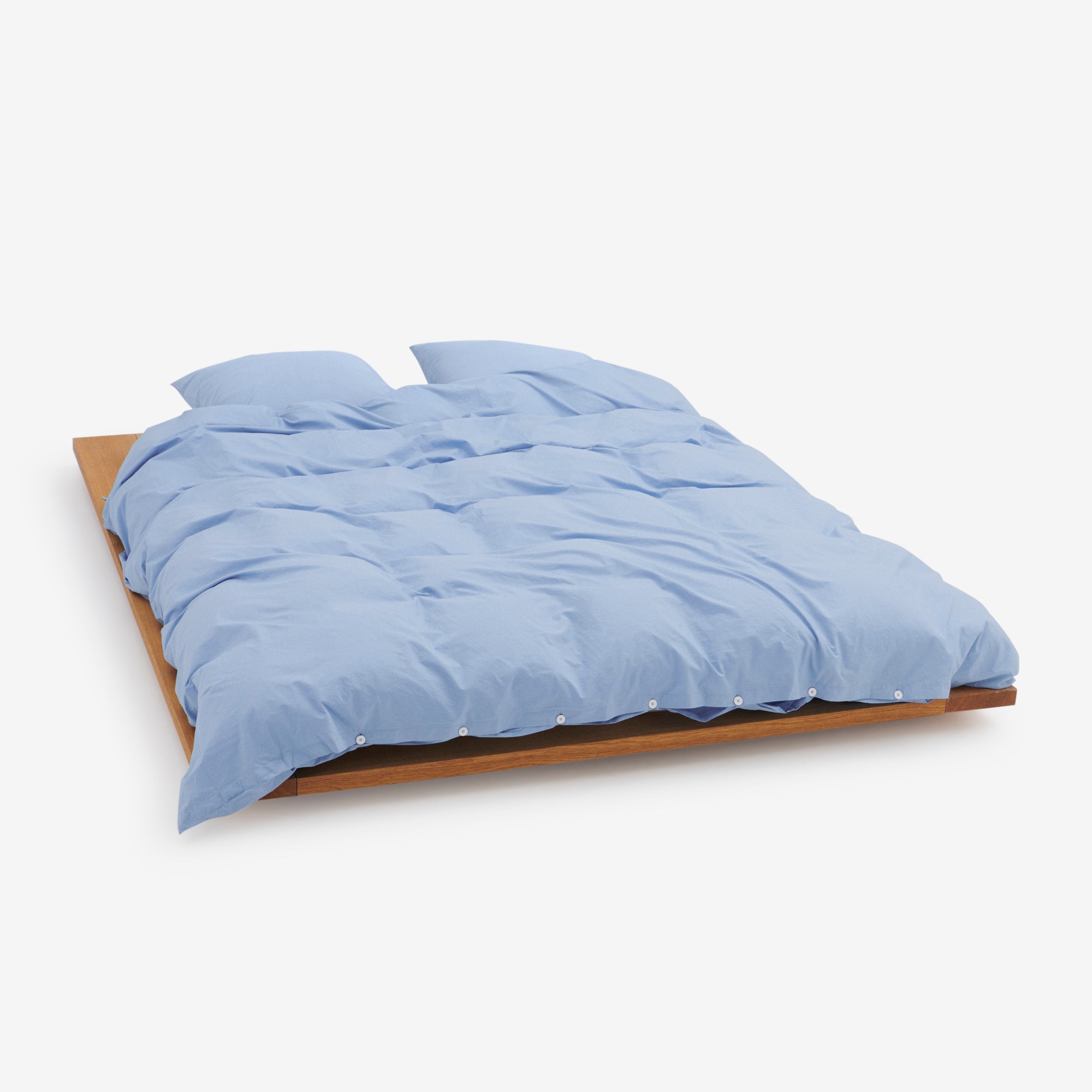 Luxury 100% Cotton Percale Duvet Cover Set - Island Blue Color - Breathable & Soft Bedding for All Seasons - Perfect for Master Bedroom, Guest Room & Vacation Homes