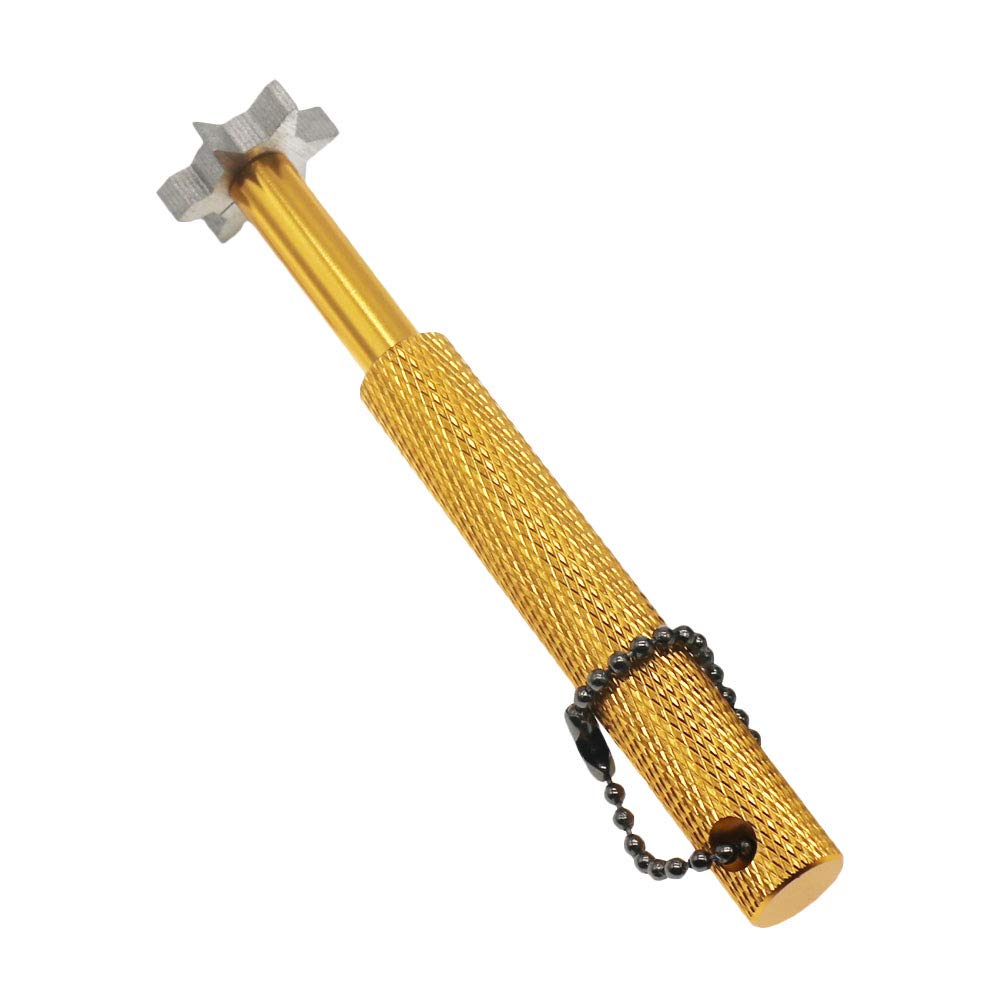 Premium Golf Groove Sharpener Tool with 6 Replaceable Cutters - Perfect for Iron Sets & Wedge Clubs - Improve Spin & Control on the Course