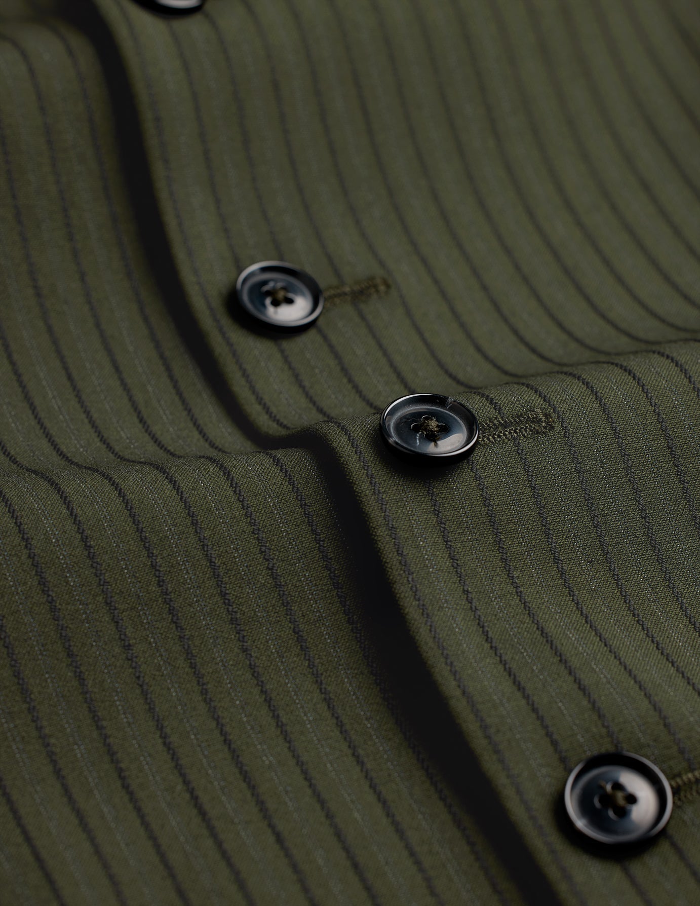 Essential Vest Moss Green Pinstripe - Lightweight Layering Piece for Men & Women | Perfect for Outdoor Hiking, Office Wear & Casual Style