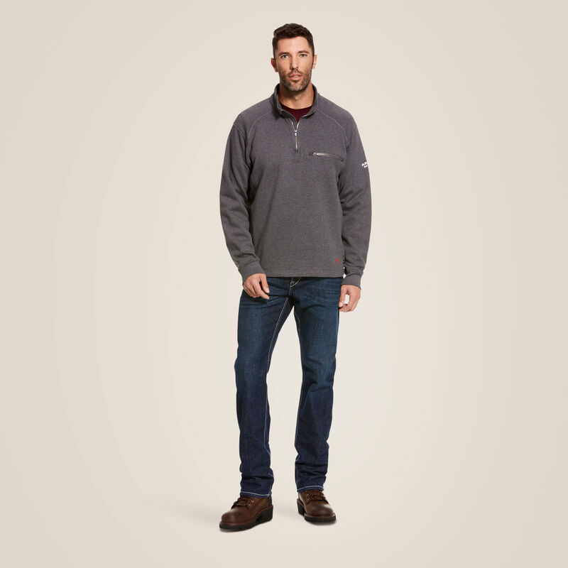 Ariat Men's FR Flame Resistant 1/4 Zip Pullover Top - Workwear for Oilfield, Construction & Outdoor Safety