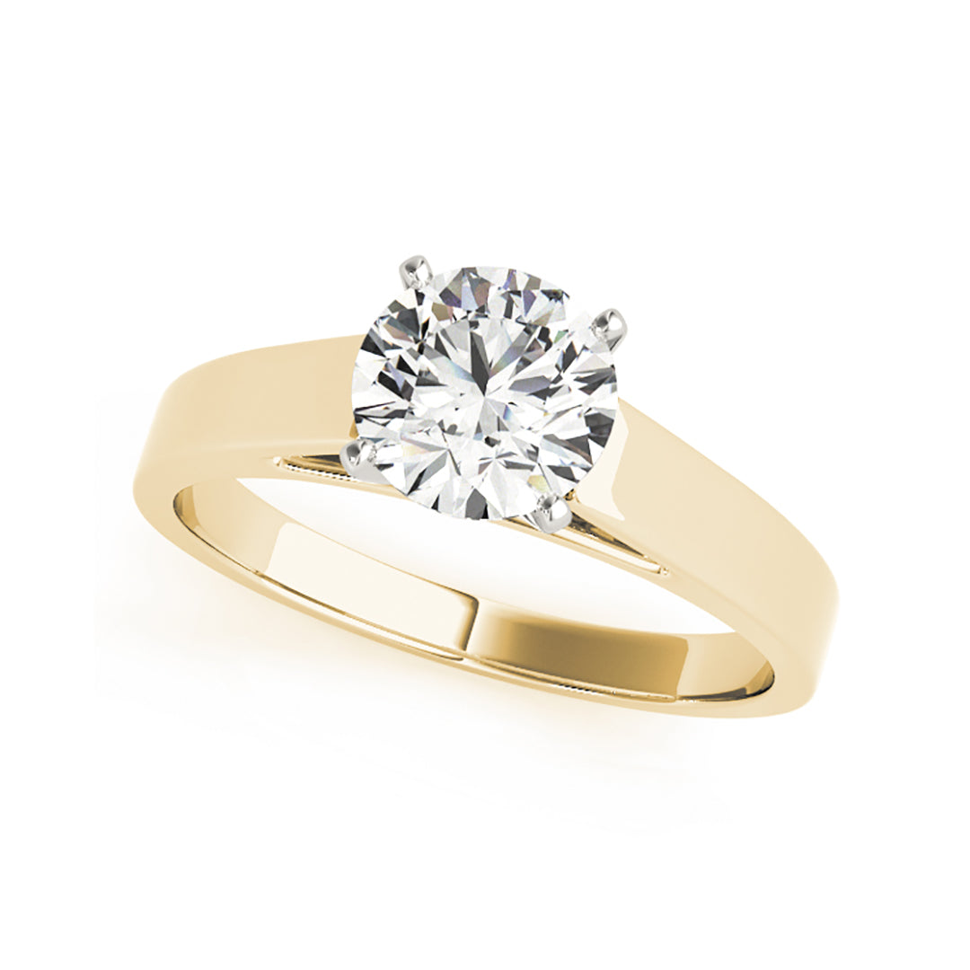 14K White Gold 0.50 Carat TW Four Prong Solitaire Diamond Engagement Ring for Women - Perfect Proposal, Wedding & Anniversary Gift