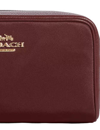 Coach Ellis Cosmetic Case - Premium Leather Makeup Bag for Women | Travel Toiletry Organizer | Perfect for Everyday Use, Travel & Gift Giving