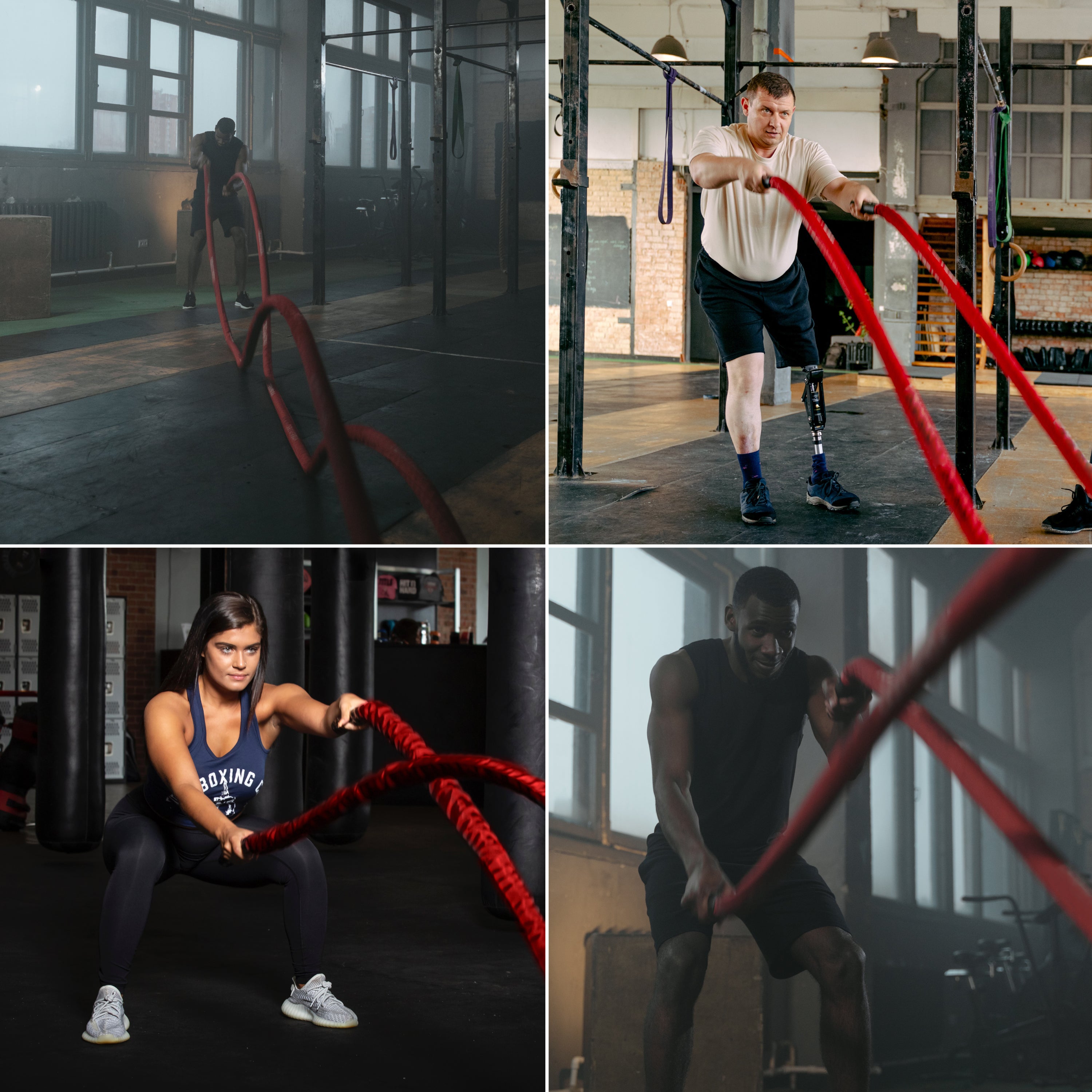 AmStaff Fitness 30ft Premium Battle Rope with Protective Sleeve - 1.5 Inch Thick Heavy Duty Workout Rope for CrossFit, HIIT, Strength Training & Home Gym Fitness