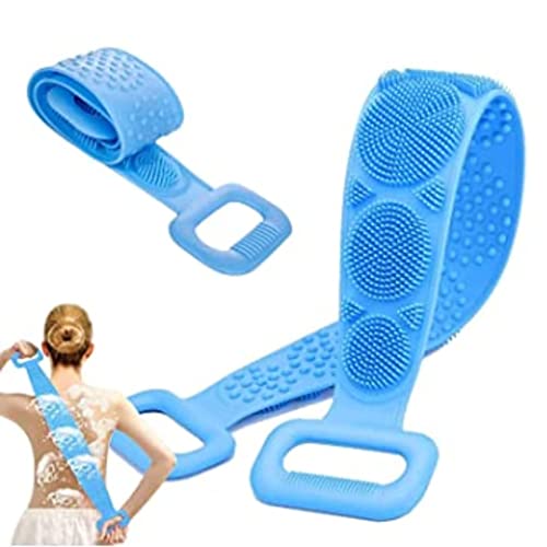 SOAISH Silicone Body Scrubber - Dual-Side Exfoliating Brush for Deep Skin Cleaning & Massage - Shower & Bath Use