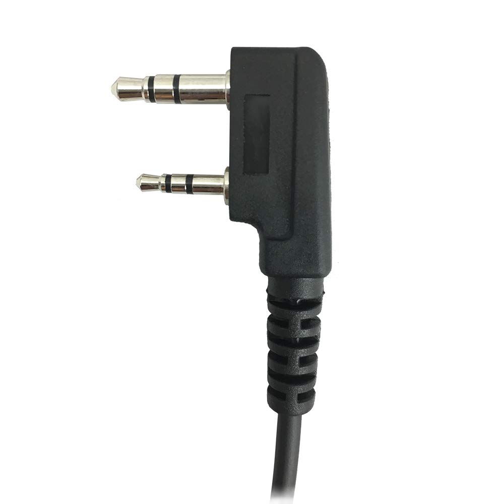 Kenwood 2-Pin Lightweight Behind-The-Head Headset with Boom Mic & PTT Button - Compatible with TH-K20A TK-3160 TK-3180 TK-3402U TK-353 NX-320 - Ideal for Security, Construction & Outdoor Communication
