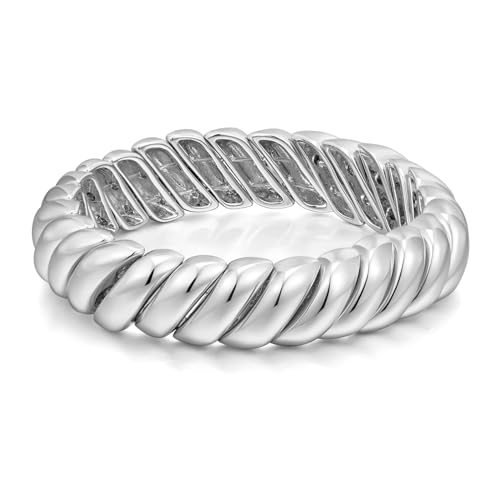 0.5in Wide Twisted Silver