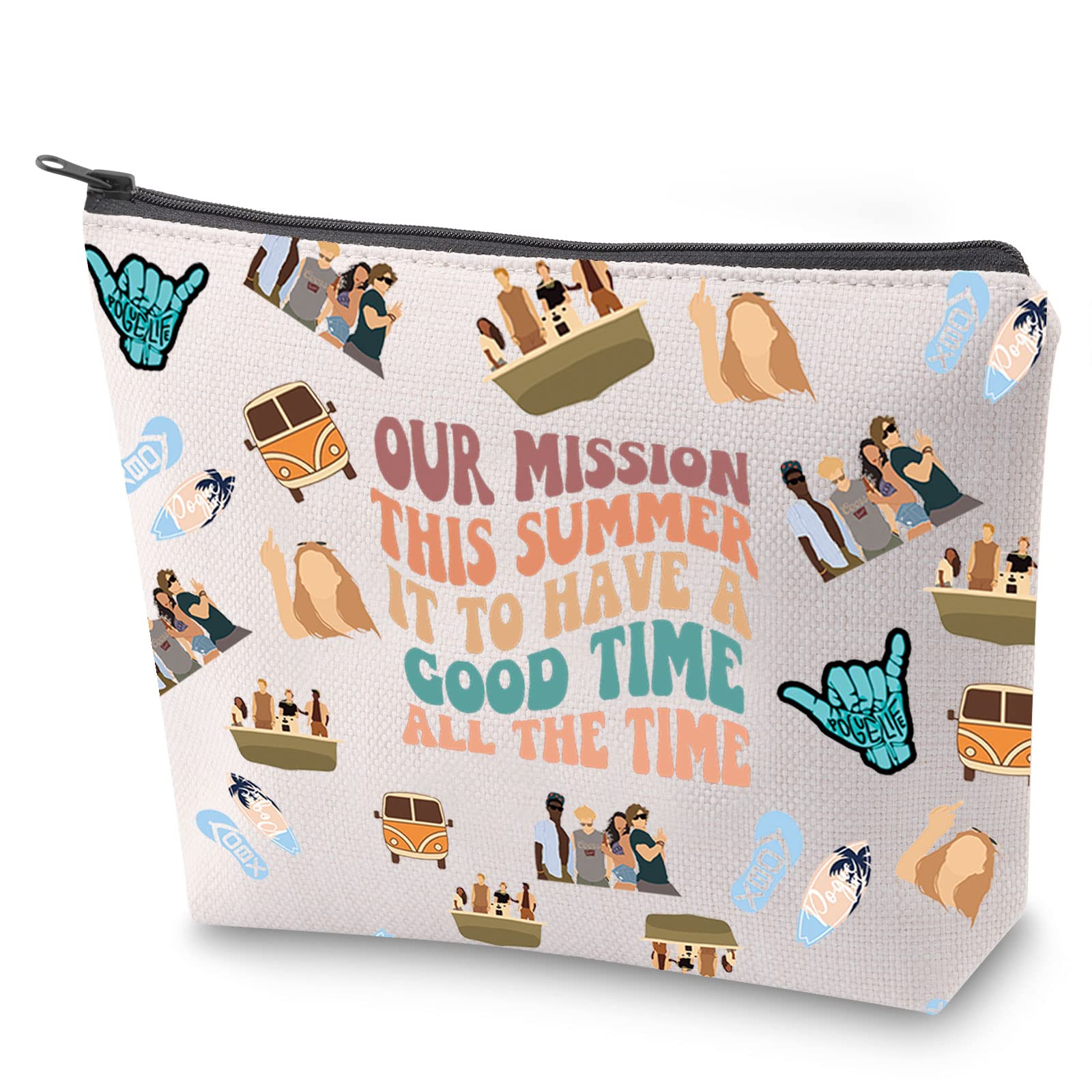 OBX Pogue Life Outer Banks Survival Kit - North Carolina Beach Themed Makeup Bag with Zipper - Perfect for Adventure Gifts & Beach Essentials (Great for Travel, Vacation, and Coastal Lifestyle)