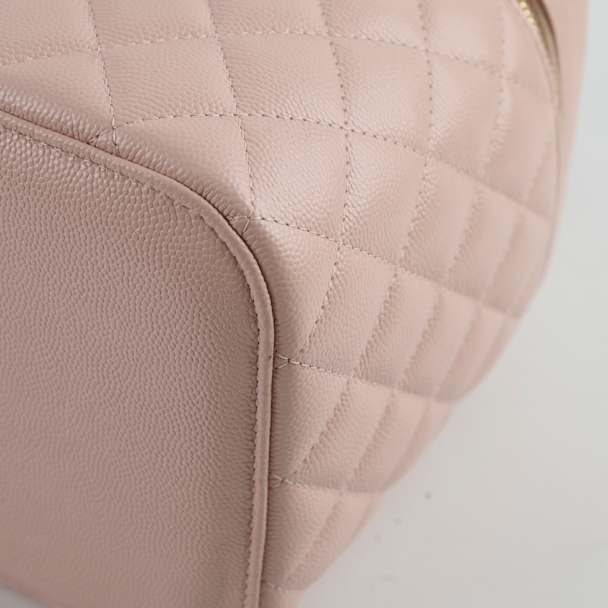Chanel Caviar Vanity Case Rose Pink 30cm - Luxury Leather Cosmetic Bag for Women | Perfect for Travel, Makeup Storage & Everyday Use