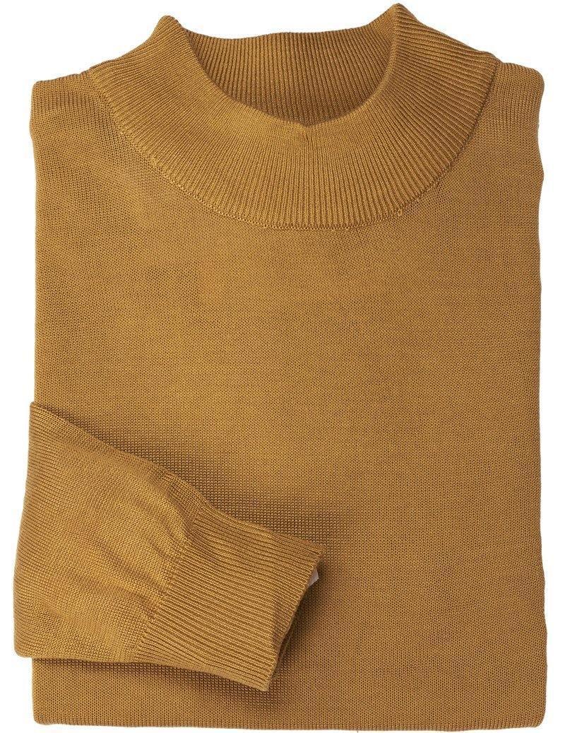 Gold Mock Neck Sweater for Women - Cozy Winter Pullover | Perfect for Office, Date Night & Holiday Outfits