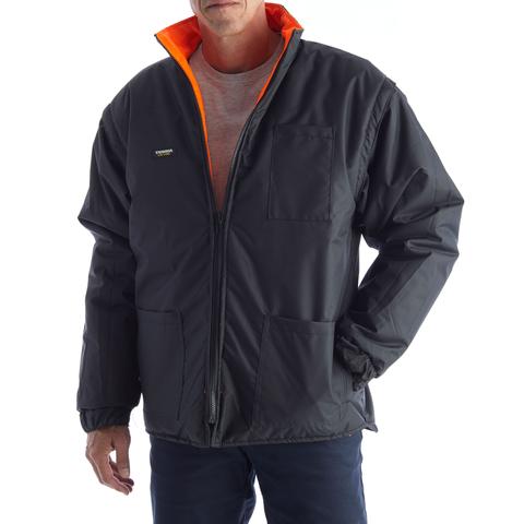 Terra Hi-Vis 7-in-1 Winter Work Jacket with Reflective Strips - ANSI Certified Safety Orange (116501) for Construction, Roadwork & Outdoor Winter Jobs