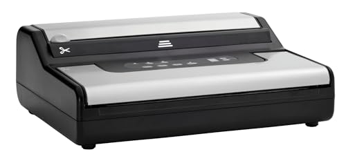 Commercial Vacuum Sealer Machine with Built-In Cutter & LED Display - Food Saver for Dry/Wet Foods, Marinating Function - Perfect for Meal Prep, Sous Vide & Food Storage (29W-001)
