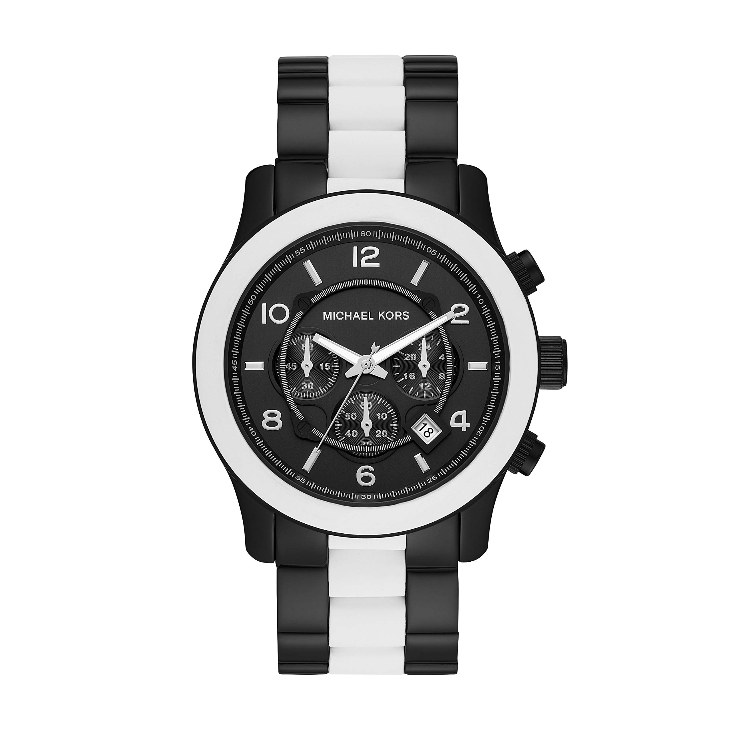 Michael Kors Runway Chronograph Stainless Steel Watch for Women - Luxury Fashion Timepiece with Date Window & Water Resistance - Perfect for Office, Parties & Everyday Wear