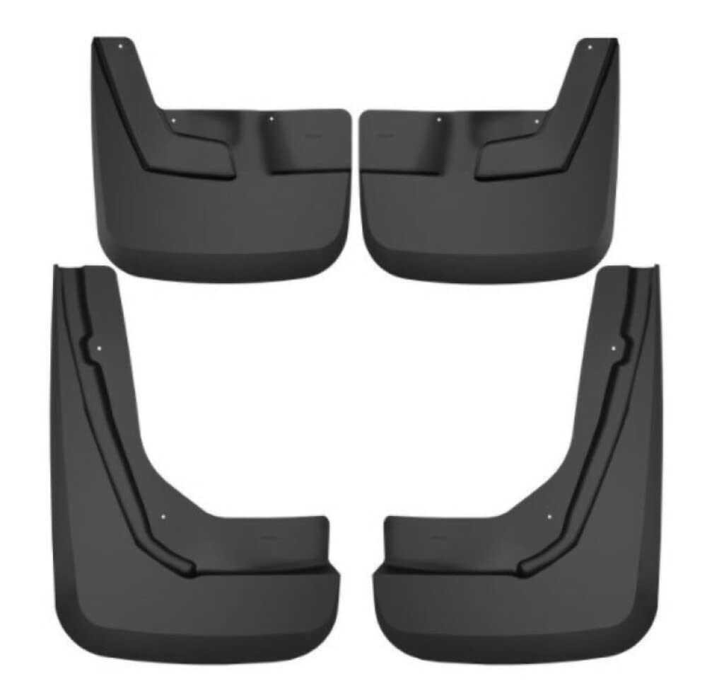 Husky Liners Front & Rear Mud Guards for 2021-2024 Chevy Suburban, Tahoe & GMC Yukon XL - Black 4-Piece Set (58246) | Heavy Duty Splash Guards for Off-Roading & Winter Driving Protection
