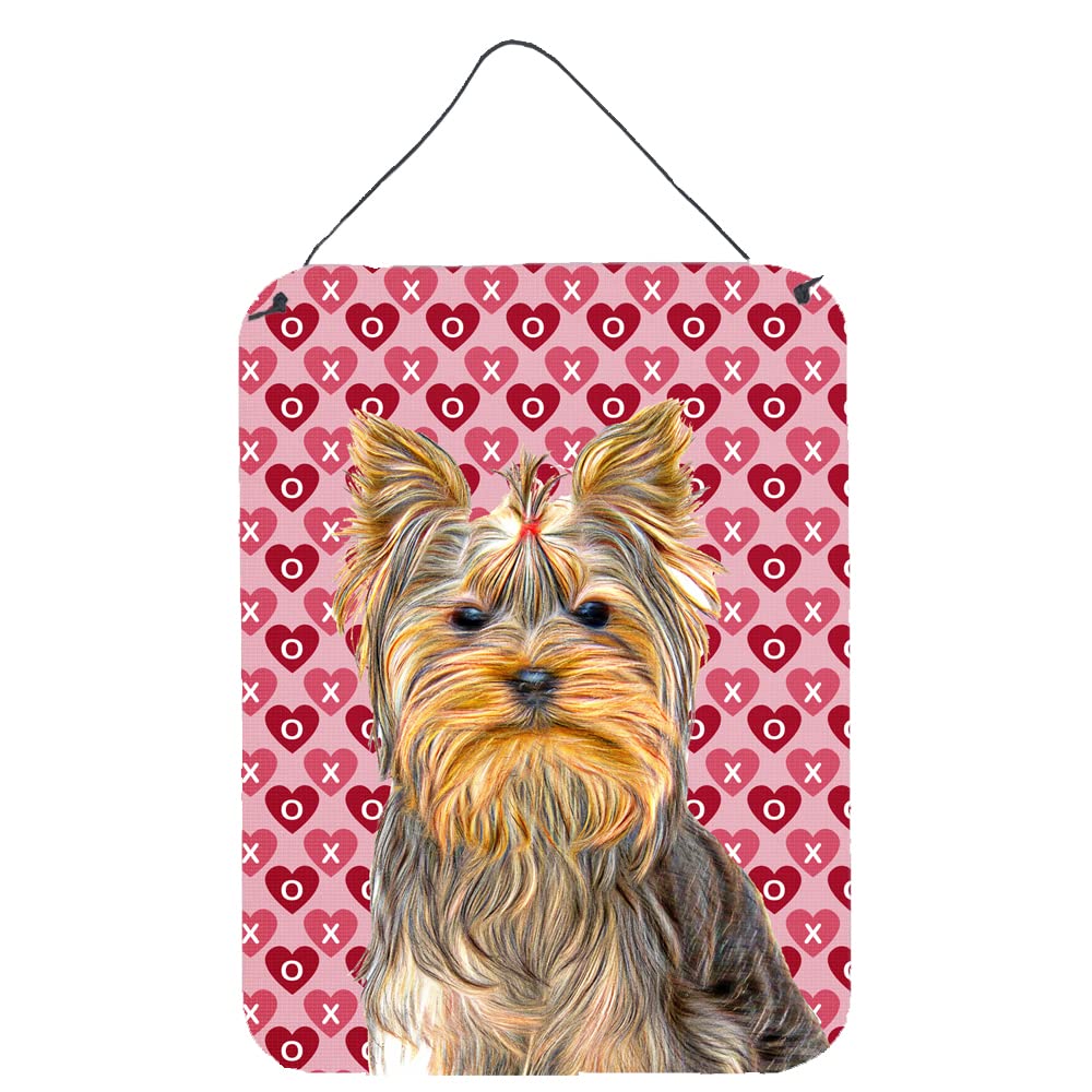 Hearts Love & Valentine's Day Yorkie Metal Wall Decor - Yorkshire Terrier Aluminum Sign for Kitchen, Bathroom, Bar & Front Door - Perfect for Home Decor & Gifts