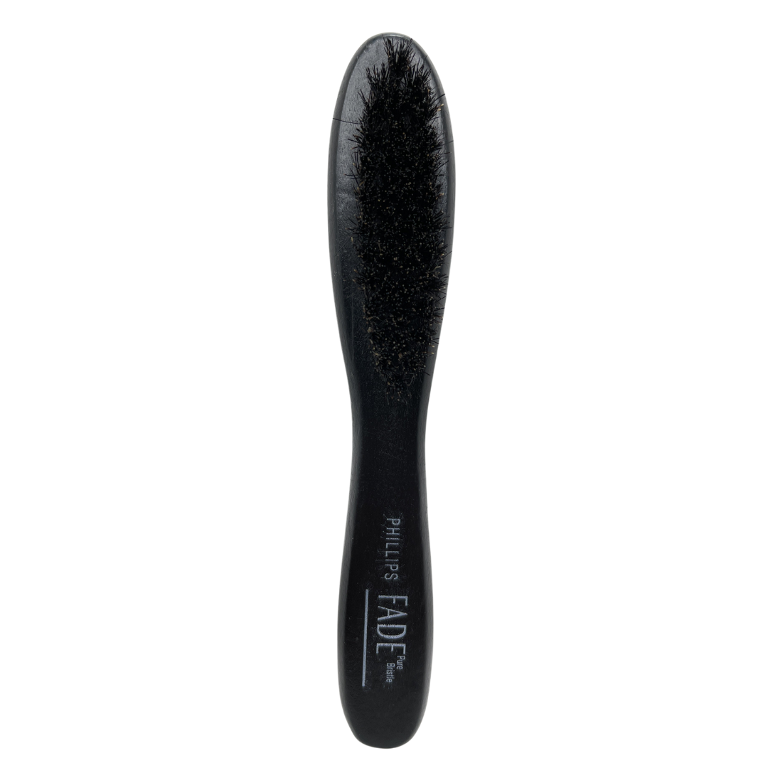 Phillips Professional Boar Bristle Barber Brush with Wooden Handle - Fade Clipper Brush for Haircut Styling & Grooming | Perfect for Barbershops, Home Haircuts & Beard Care
