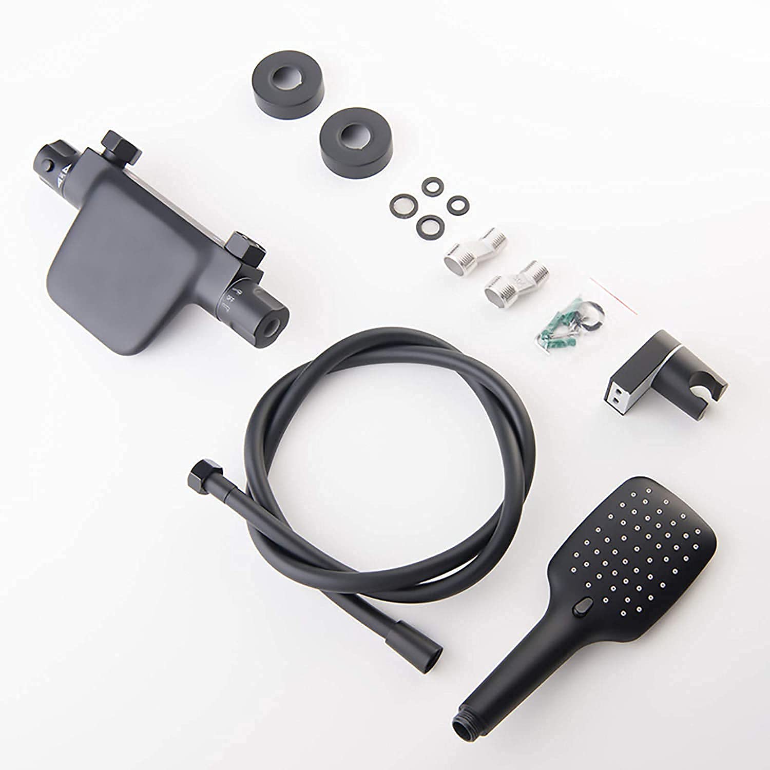 Premium Brass Bathtub Filler Mixer Tap with Waterfall Spout & Handheld Shower - Black Bathroom Faucet Set for Modern Luxury Bathing Experience | Perfect for Spa, Master Bath & Freestanding Tubs