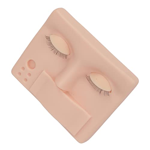 EXCLUZO 3D Eyelash Mannequin Head with Removable Eyelid - Reusable Fake Lash Practice Head for Professional Makeup Artists & Beginners (Light Skin Tone) - Perfect for Eyelash Extension Training, Makeup Practice & Salon Use