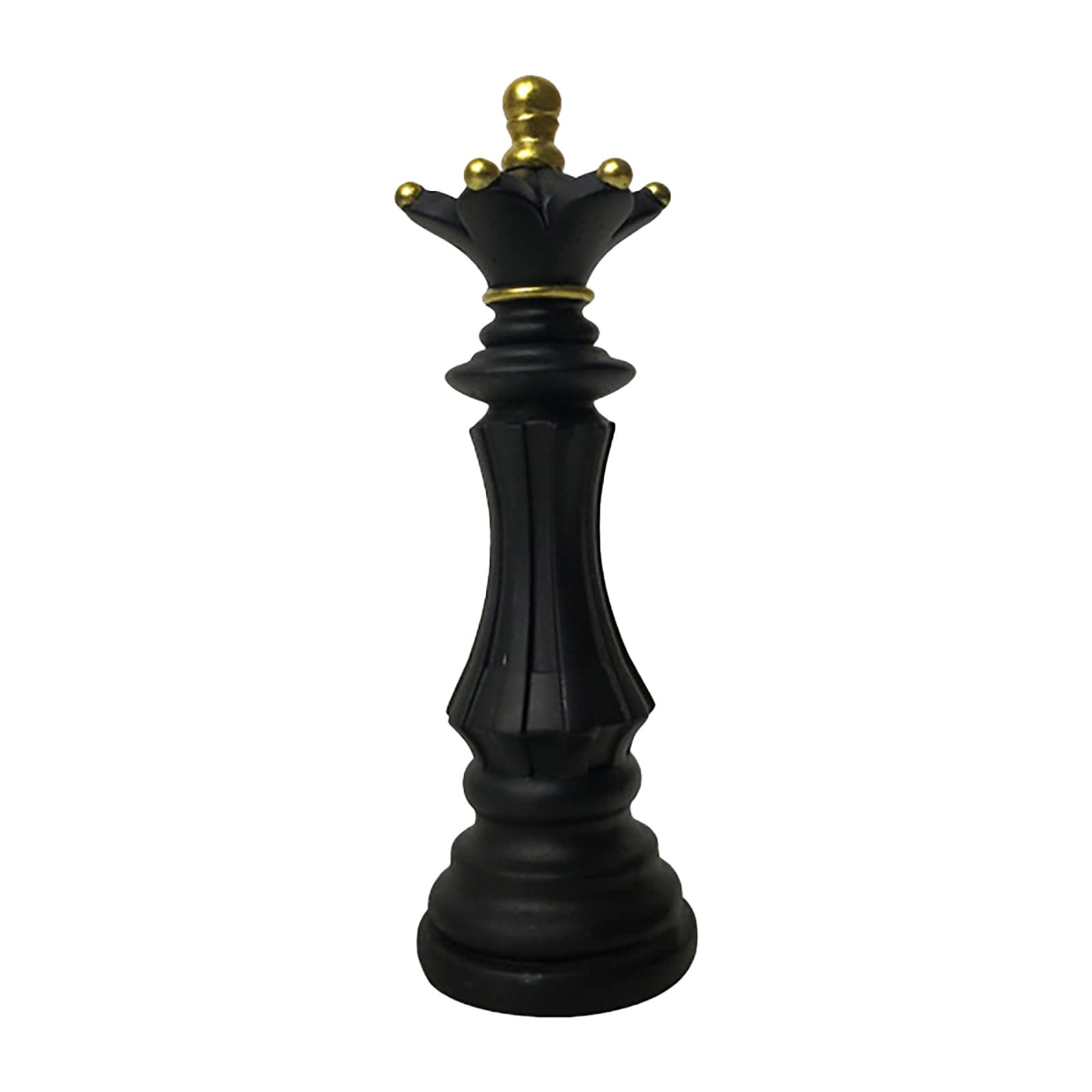 Chess King & Queen Knight Statue - Elegant Handcrafted Chess Piece Sculpture for Home Decor, Game Room, Office Desk Display - Perfect Gift for Chess Lovers & Collectors (Black & Bronze)