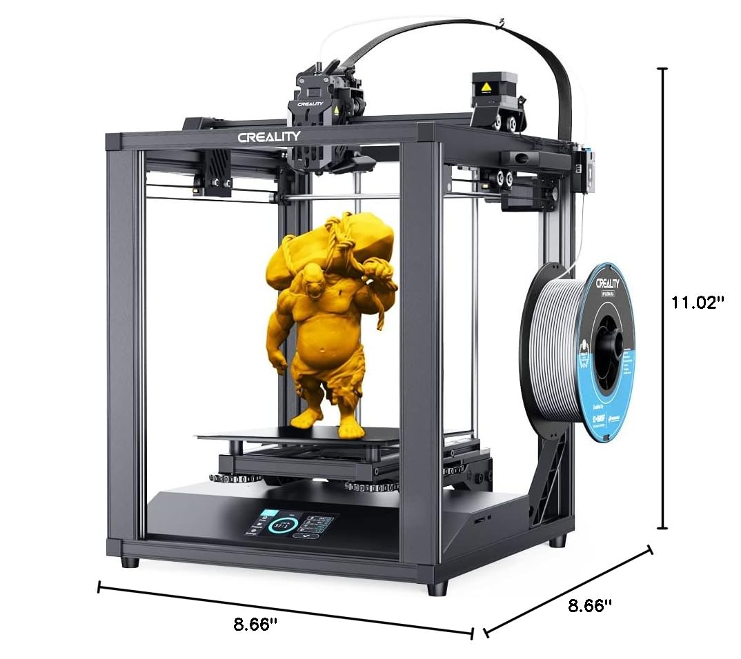 Official Creality Ender 5 S1 3D Printer - High Speed 250mm/s, 300°C Nozzle, Direct Extruder, CR Touch Auto Leveling, Dual Z-Axis, Stable Cube Frame (8.66x8.66x11.02in) - Perfect for Home, Office & Professional 3D Printing Projects