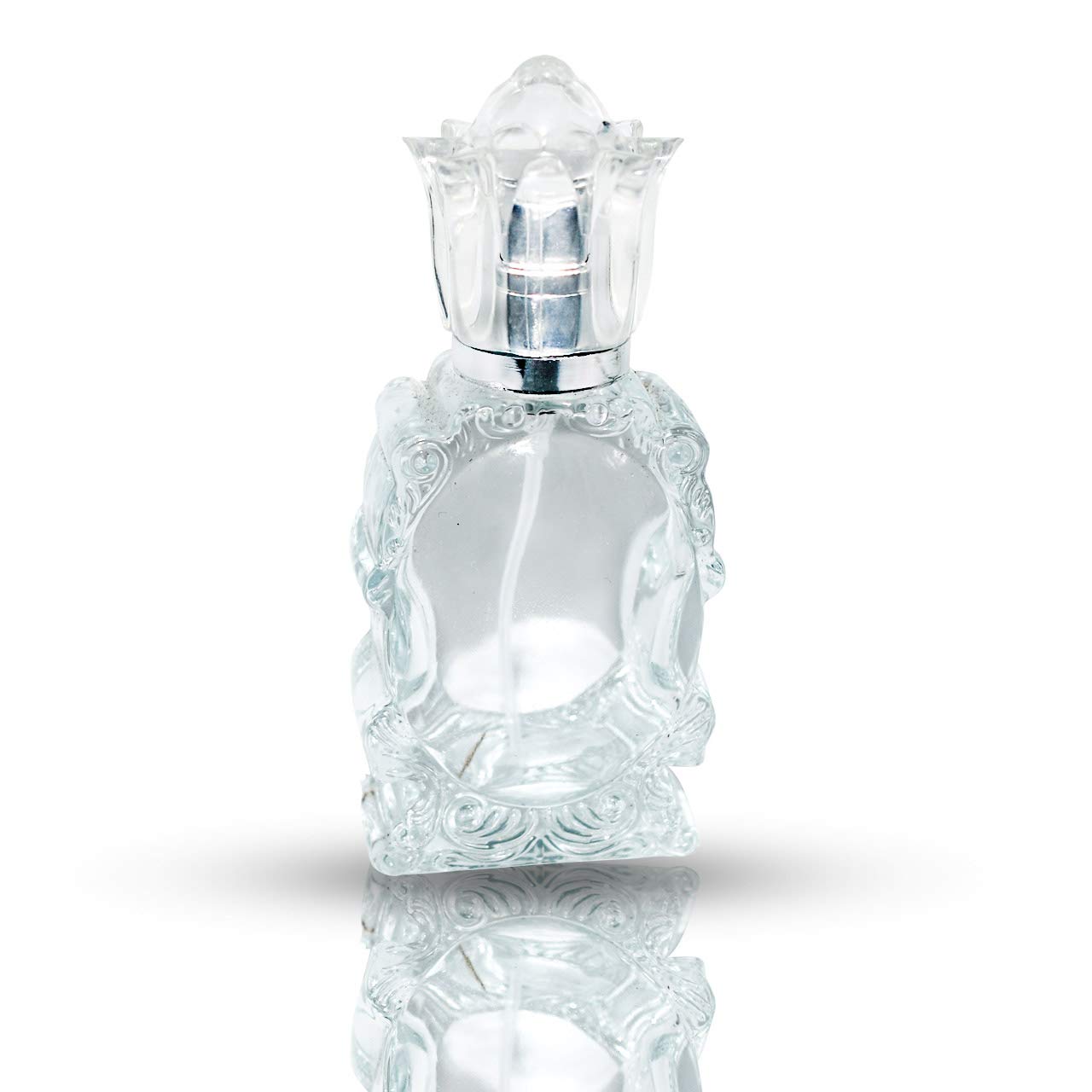 30ml Empty Glass Bottle with Spray Pump & Cap - Refillable for DIY Perfume, Essential Oils, Blends, Rose Water - Perfect for Aromatherapy, Travel & Home Fragrance