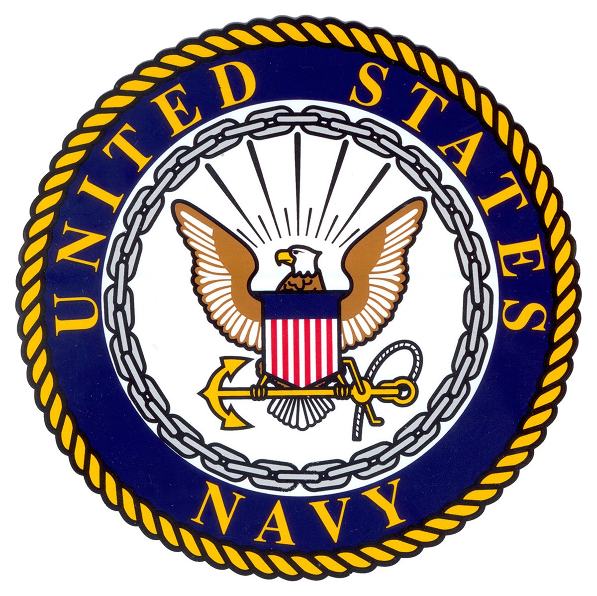 Rothco United States Navy Crest Logo Decal - Premium Waterproof Vinyl Sticker for Cars, Laptops, Helmets & Outdoor Gear - Perfect for Military Enthusiasts & Patriotic Decor